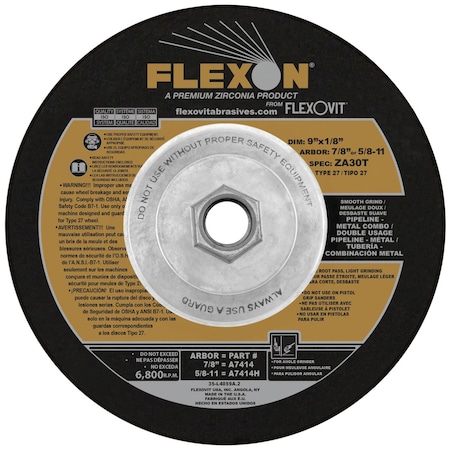Flexovit DEPRESSED CENTER COMBINATION WHEEL A7414H